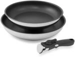 KOPF Pfannenset Pro Click, 3-teilig induktionsgeeignet mit abnehmbaren Griff und