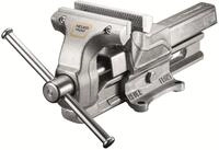 HEUER Schraubstock 160 mm &ndash; mit auswechselbaren Backen (komplett verzinkt,