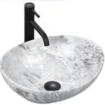 Rea Aufsatzwaschbecken Sofia Oval Modern (345x410 mm, Steinige Farbe)