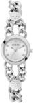 Guess P SLV CS/Sun SLV DL/P SLV Logo BRCT W/CRYS W/ADJT G Links, Silber
