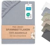 ZOLLNER Spannbettlaken in 100x200cm - Matratzenh&ouml;he bis 20cm - Baumwolle - mit
