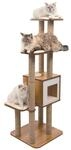 Catit Vesper Katzenm&ouml;bel High Base XL, walnuss , Kubus-H&ouml;hle mit 3 Plattformen