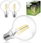 Lumiled 3x E27 LED Lampen G95 Vintage 8W Ersetzt 75W Gl&uuml;hlampe 880lm...