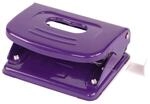 Idena 11536 - Locher aus Metall, Anschlagschiene mit Formatanzeige, lila, f&uuml;r 20