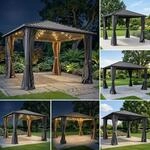 BRAST Pavillon Aluminium Miami | Gr&ouml;&szlig;en 3x3m 3x4m 4x4m | viele Modelle |...