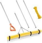 VEVOR Rechen Aluminium, 914 mm Kopf, 2590 mm Stiel, gro&szlig;es, Laubrechenwerkzeug f&uuml;r