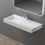 doporro Waschbecken Aufsatzwaschbecken Mineralguss H&auml;ngewaschbecken mit
