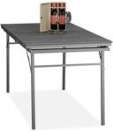 Relaxdays Gartentisch klappbar, Kunststoff, Stahl, 8 Personen, grau