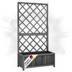 DELUKE Rankkasten Gartenspalier MALO schwarz | 135x70x30cm | Spalier mit...