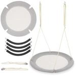 HyperMotion Nestschaukel 100 cm Grau &ndash; Outdoor & Indoor Schaukel f&uuml;r Kinder &