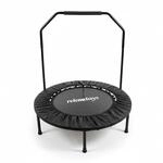 Relaxdays Trampolin mit Haltestange, &Oslash; 102 cm, faltbares Minitrampolin bis 120 kg,