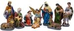 Spetebo Weihnachtskrippe Figuren handbemalt 10er Set - Gr&ouml;&szlig;e XL / 8 cm bis 20...