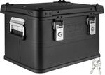 Trucky Aluminium Box mit Deckel Schwarz Alu Kiste Box Alukiste 30 Liter...