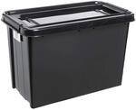 Plast Team ProBox Recycle Aufbewahrungsbox mit Deckel/Kisten mit Deckel QR-Code