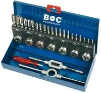 Bohrcraft 60001410025 GS25 Gewindeschneidsatz HSSG/HSS M3-M12 31tlg, Blau,...