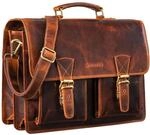 STILORD "Jeffrey Lehrertasche Aktentasche Leder Gro&szlig;e Vintage Ledertasche zum