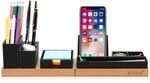Aothia Schreibtisch Organizer Tischorganizer Holz-B&uuml;ro Organizer-Verstellbarer