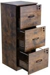 VEVOR Aktenschrank mit 3 Schubladen und Schloss, vertikale B&uuml;roschr&auml;nke aus...
