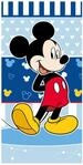 Jerry Fabrics Disney Mickey Maus Kinder Strandtuch Badetuch Blau-Wei&szlig; 70 x 140...