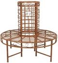 DELUKE Baumbank Odin - Stahl Rostfarben 112x120,5x120,5cm | Gartenbank...