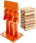 Relaxdays Holzspalter manuell, Stahl, HxBxT: 18 x 10 x 8 cm, Spaltklotz zum