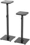 Relaxdays Lautsprecherst&auml;nder Set, bis 10 kg, h&ouml;henverstellbar, 72-95cm,