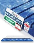 AM Qualit&auml;tsmatratzen 7 Zonen Deluxe Gel Topper 140x210cm RG50 - Made in...