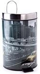 MSV Kosmetikeimer "New York" M&uuml;lleimer Treteimer Abfalleimer - 3 Liter &ndash; mit