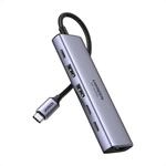 Hub Ugreen CM511 USB-C 6 em 1 2X USB-A 3.2, 2X USB-C 3.2, HDMI 4K 60Hz, PD 100W
