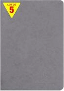 Clairefontaine 733105Cpack - Packung 5 Heft - Notizbuch geheftet, Age Bag, DIN A5