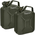 BW&reg; Benzinkanister Metall 2x 5 Liter - Kraftstoffkanister Bronzegr&uuml;n - RAL...