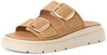 Tamaris Damen Pantolette mit Keilabsatz Leder, braun, 37 EU