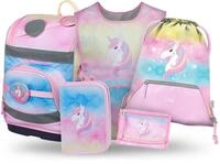 Baagl Schulranzen Jungen M&auml;dchen Set 5 Teilig (Zippy Schultasche f&uuml;r 1. Klasse,
