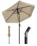Sekey Sonnenschirm 200cm mit kurbelbarer & knickbarer Funktion, Sonnenschirm...