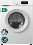 homeX Waschmaschine 8kg, Frontlader - 1.200 U/Min, Energieklasse A, AquaStop,