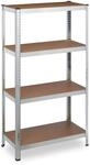 Relaxdays Schwerlastregal verzinkt, Traglast 280kg, 157x80x40 cm, 4 B&ouml;den, zum