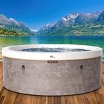 BRAST Whirlpool MSpa Cocoon f&uuml;r 6 Personen mit Schaumstruktur | &Oslash;180x65cm
