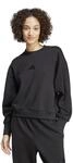 adidas Women's All SZN Fleece Loose Sweatshirt, Black, S