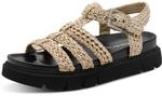 Tamaris Damen Sandalette mit Keilabsatz, beige, 36 EU