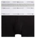 Tommy Hilfiger Herren 3er Pack Boxershorts Trunks mit Logomuster-Bund, Mehrfarbig