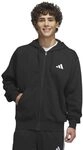 adidas Herren Feelcozy Fleece Full-Zip Sweatshirt, Black, M