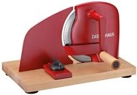 Zassenhaus Brotschneidemaschine PURE rot, manuelle Kurbelmaschine mit