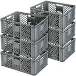 BRB 6x Eurobeh&auml;lter durchbrochen/Stapelkorb, LxBxH 600x400x240 mm,...
