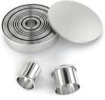 Intirilife 12-teiligs Ausstechformen Set in Silber mit Aufbewahrungsbox -2,2 cm...