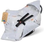 Einschlagdecke Babyschale Baby Decke 90x90 cm - Fu&szlig;sack Blanket f&uuml;r Kinderwagen und