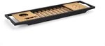 Zeller 18972 Badewannenablage, Bambus, schwarz