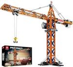 Reobrix Kran Baustein Set, RC Turmdrehkran Baufahrzeug Modellbaus&auml;tze mit