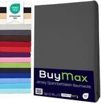 Buymax Topper Spannbettlaken 200x200 cm Spannbetttuch 100% Baumwolle Jersey f&uuml;r