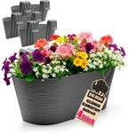 BigDean 4X Blumenkasten Balkongel&auml;nder 50cm Blumenk&auml;sten mit Wasserspeicher