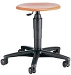Drehhocker m.Rollen Buche natur Sitz-H.420-550mm T OPSTAR